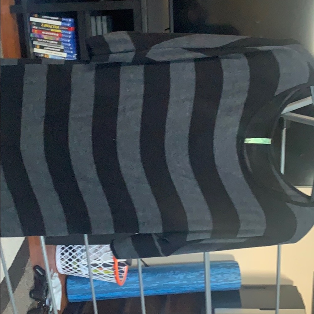 Black/dark grey striped sweater